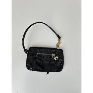 Coach poppy wristlet - black sequin